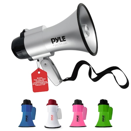 Pyle Pyle Portable Megaphone Speaker - Compact, 30W Power, 2 Modes, PA Sound, Foldable Handle PMP33SL