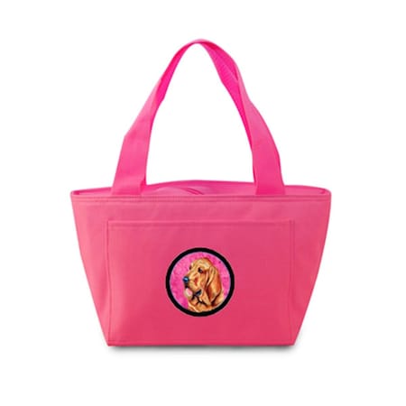 Carolines Treasures Pink Bloodhound Zippered Insulated School Washable And Stylish Lunch Bag Cooler LH9376PK-8808