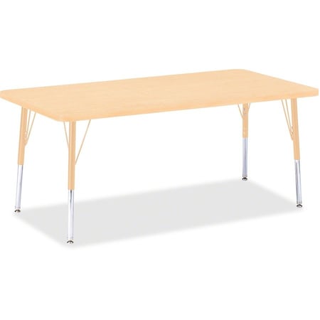 Jonti-Craft Berries Rectangle Activity Table, 30 in. x 60 in., E-height, Maple/Maple/Camel 6408JCE251