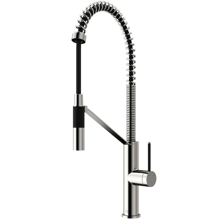 Vigo Livingston Single Handle Pull-Down Sprayer Kitchen Faucet in Stainless Steel VG02027ST