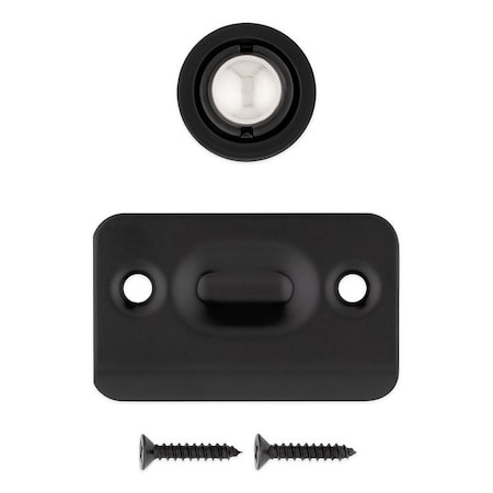National Hardware Drive-In Ball Catch, Matte, Black, Door, Wall N830-579