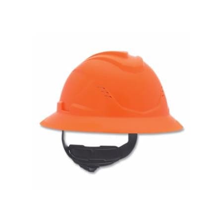 V-Gard C1 Hard Hat, Fas-Trac III 4 Point Ratchet, Vented, Hi-Viz Orange 454-10215833