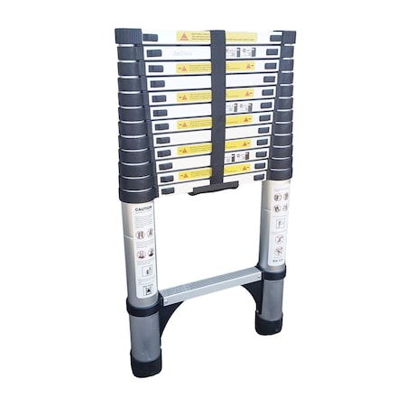 Wrightmaster 12.5 ft. Aluminum Lightweight Extension Ladder with Non-Marring Feet, 330 lbs. Load Capacity ZOR-12.5ft-black