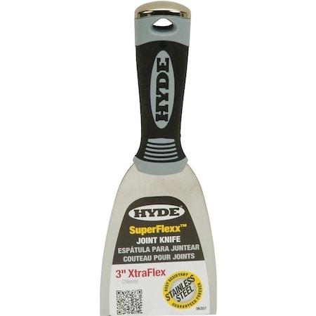 Hyde SuperFlexx 0 Putty Knife, 3 in W Blade, Stainless Steel Blade 6357