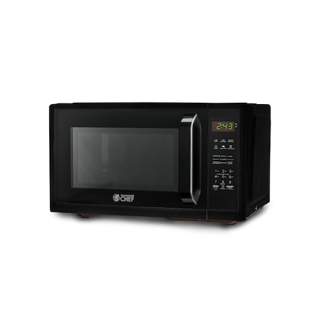Commercial Chef 0.9 cu ft. Countertop Microwave Oven, Black CHM9MB