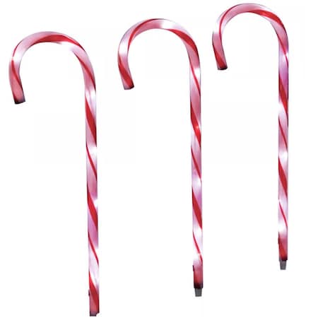 Celebrations LED Warm White Candy Cane 27 in. Pathway Decor 23215-71
