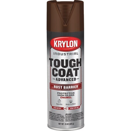 Krylon Industrial Tough Coat 15 Oz. Gloss Chestnut Brown Rust Barrier Spray Enamel K00759008
