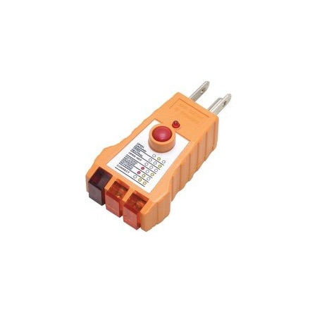 Cable Wholesale Receptacle Tester for GFCI Outlets tests NEMA 5-15P sockets for correct wiring 90W1-80110