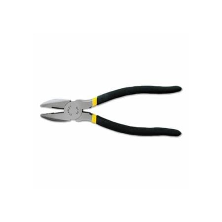 Stanley Linesman Pliers, 8 3/4 in Long, 1 1/2 in Cut, Dipped Grips 680-84-113