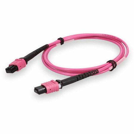 Add-On 1M MPO FEMALE TO MPO FEMALE OM4 12-STRAND CROSSOVER MAGENTA FIBER PLEN ADD-MPOMPO-1M5OM4P-MA