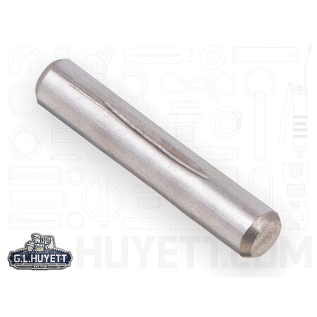 Huyett Type E Grooved Pin, 300 Stainless Steel, 0.156 in Dia x 0.154 in Small End Dia x 0.875 in Length GPS-0156-0875-E