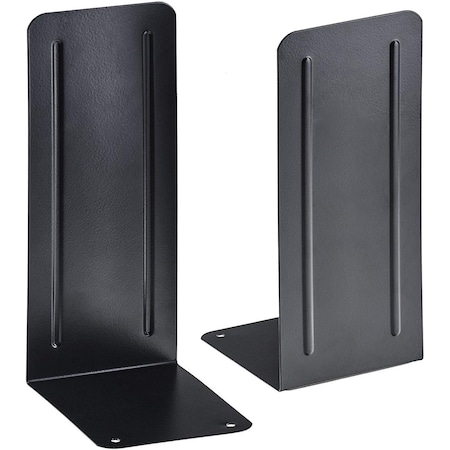 Acrimet Steel Metal Jumbo Bookends for Shelves, Heavy Duty, for Large books, Black, 2PK 294.5