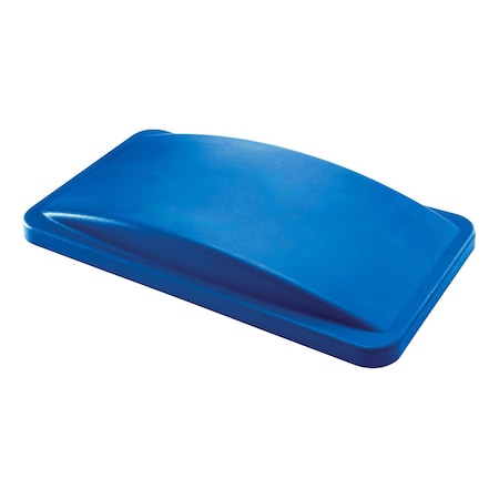 Crusader CTH Thin Recycling Container Flat Lid, Blue, Polypropylene CTH-LFTBL