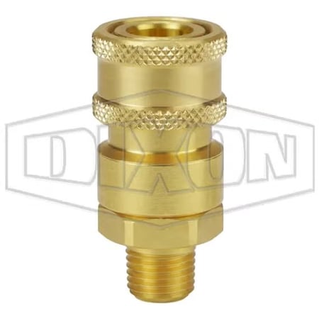 Dixon 1/4 V COUP, 1/4 M-NPTF BRASS 2VM2-B