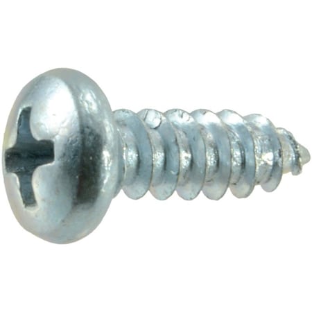 Midwest Fastener Thread Cutting Screw, #8 x 1/2 in, Zinc Plated Pan Head Phillips Drive 03238