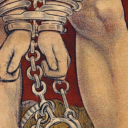Homeroots 36" X 54" Houdini In Handcuffs Vintage Magic Poster Wall Art 393402