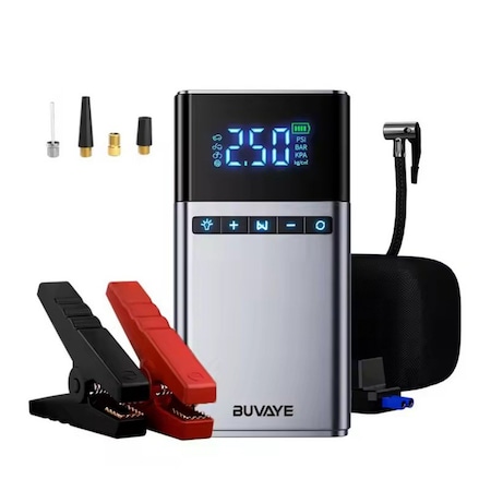 Edendirect Portable Intelligent Air Pump & Emergency Starting Power Supply with 1800A Peak Current ED-YL03-12000mAh