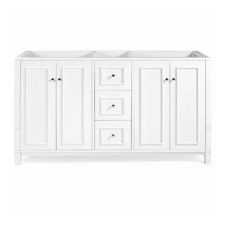 Alaterre Furniture Williamsburg 60"W Vanity Cabinet Only AVAN60WHBB