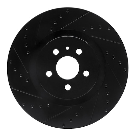 Dynamic Friction Co DFC Brake Rotor - Drilled and Slotted - Black 633-55006L
