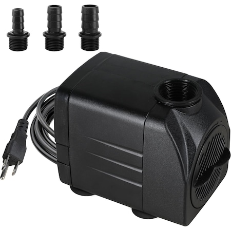 Simple Deluxe HealSmart 400GPH Submersible Pump with 8.2ft High Lift, 30W Ultra Quiet Fountain Water Pump with 3 LGPUMP400GV2