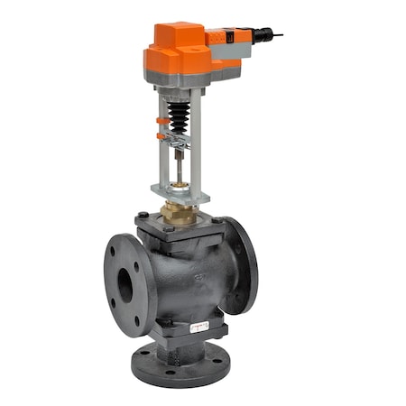 Belimo Globe Valve 2.5in 3 Way 68 Cv w/ G765S+EVB24-MFT