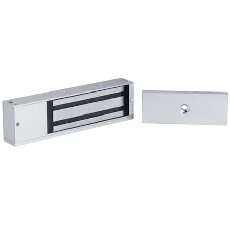 Camden Single Door Magnetic Lock, 12/24 VDC, 1200lb Holding Force, Surface Mount, Satin Aluminum Clear Anod CX-91S-12