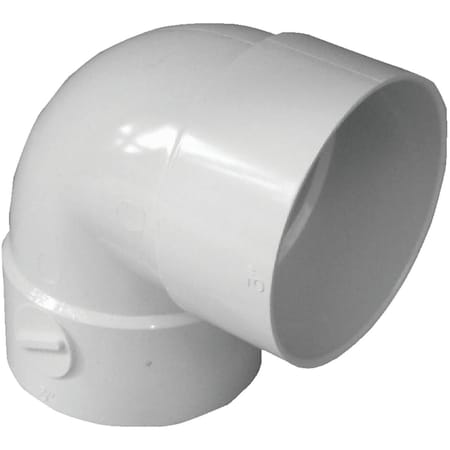 Ipex 3'' SDR 35 90 Deg. PVC Sewer and Drain Short Turn Elbow, 1/4 Bend 414153BC
