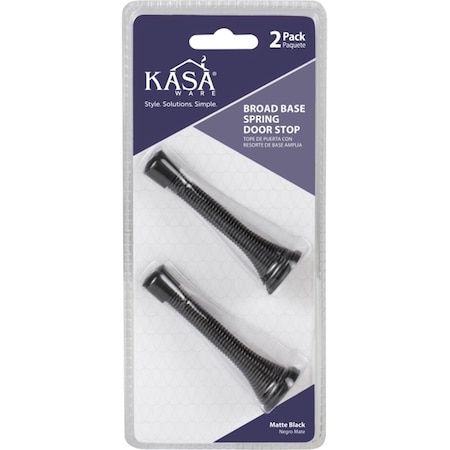 Hardware Resources Door Stops Spring, Matte Black, 2PK KFD4-A-MB2