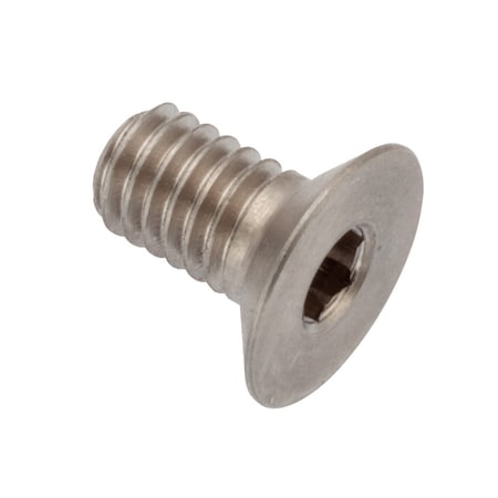 Zoro Select M4-0.70 Socket Head Cap Screw, Flat, Plain 316 Stainless Steel, 6 mm Length ZHF602M4X6