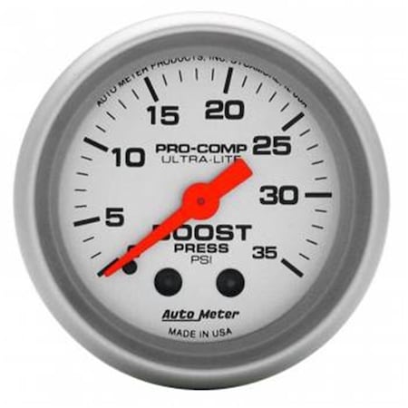 Auto Meter 4304 Ultra-Lite Mechanical Boost Gauge - 2.06 in. ATM4304