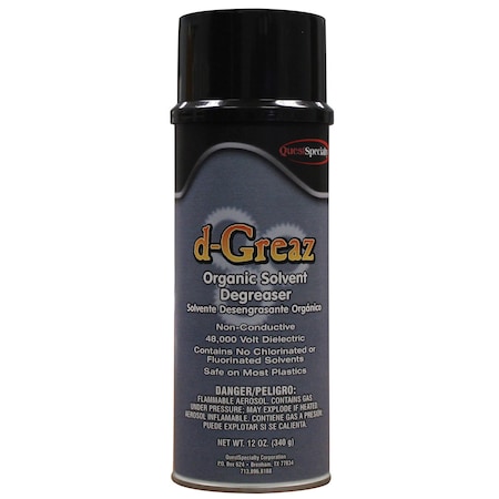 Quest Specialty Quest d-GREAZ Organic Solvent Degreaser net 12 oz. Can, 12PK 5000