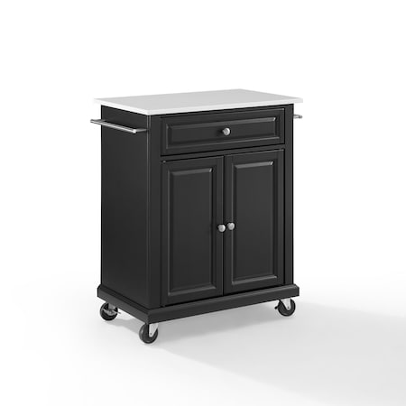 Crosley Compact Stone Top Kitchen Cart KF30020EBK