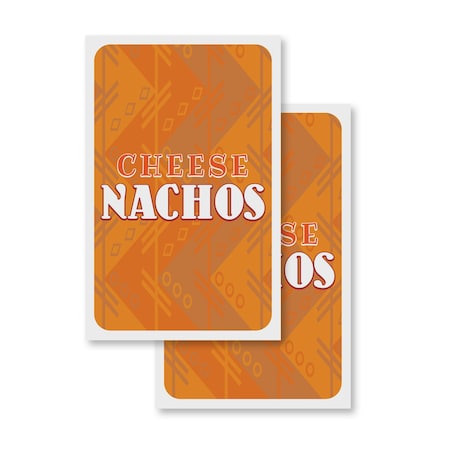 Signmission Cheese Nachos, Vinyl Decals Only 24 Inch x 36 Inch, Vinyl Decal, 2PK DSB-2436-2PACK-30361