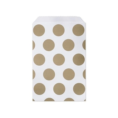 Nashville Wraps Gold Polka Dots Paper Merchandise Bags, 6.25x9.25, 100PK MB1GDM