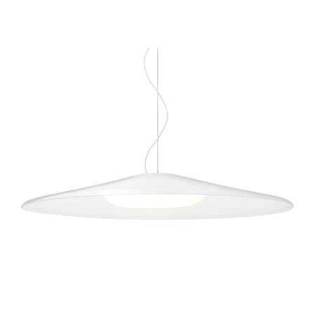 Besa Lighting Swan Cable Pendant, White/Opal, White Finish, 1x23W LED 1KX-SWANWH-LED-WH