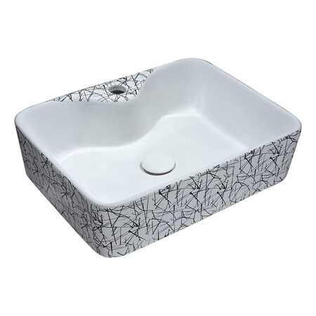 Anzzi Belgian Stitch Series Ceramic Vessel Sink in Grey LS-AZ268
