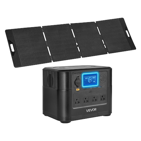 Vevor Portable Power Station 1200W 806Wh Solar Generator with 200W Solar Panel M9