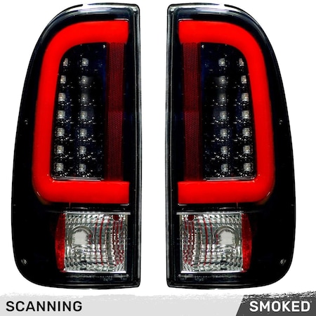 Recon Truck Accessories 08-16 F250/F350/F450/F550 OLED TLS WITH SCANNING OLED TURN SIGNALS-SMOKED LENS 264293BKS