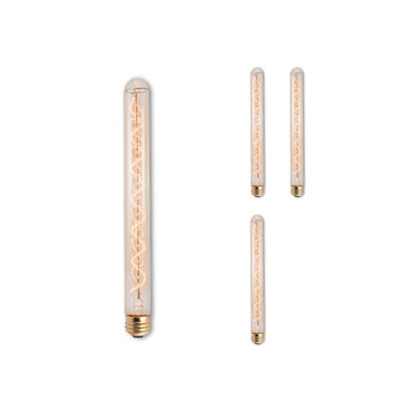 Bulbrite Pack of440 Watt Dimmable Antique Nostalgic Spiral Filament T9MediumE26Incandescent Bulb, 4PK 861157