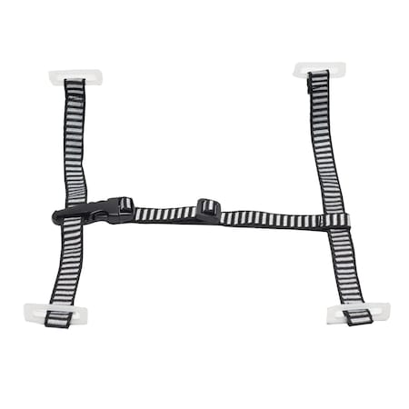 Msa Safety Chinstrap, 4-pt, 3/4" polyester webbing, attaches to suspension, 10 pack 10124238