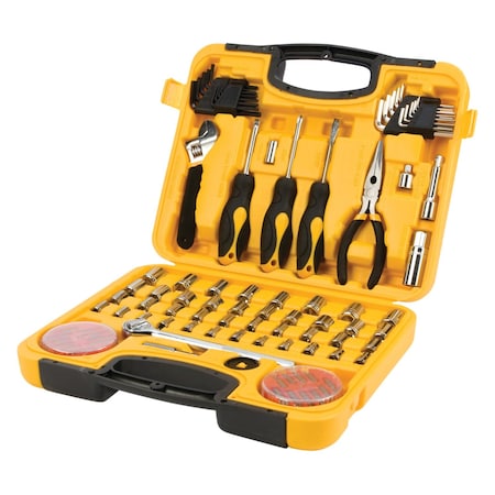 Performance Tool 94 pc. Garage Tool Set, Ratchet, Sockets, Pliers, Hex Keys, Case W1538