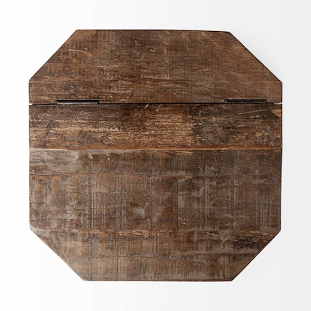 Homeroots 21" Brown Solid Wood End Table 380674