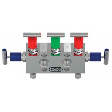 Hoke HM8512 Series Direct Mount 5-Valves Manifolds, 1/2in FNPT Inlet, 316SS Construction, PTFE Packing HM851211F8YL