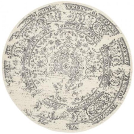 Safavieh 10 x 10 ft. Adirondack Power Loomed Round Area RugIvory & Silver ADR101B-10R