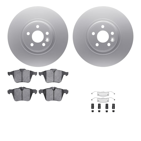 Dynamic Friction Co DFC GEOSPEC Coated Rotors with 5000 Brake Pads - Ceramic and Hardware 4512-27087