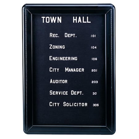 Ghent Mfg Ghent 34 in. x 24 in. 1-Door Ovation Changeable Black Letterboard - Black OVK1-BBK