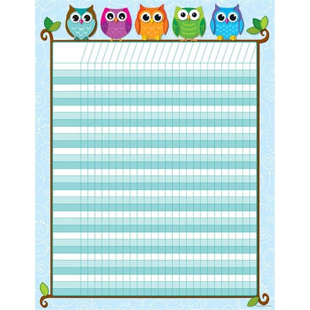 Coolcrafts Colorful Owls Incentive Chart - 6 Each CO3480304