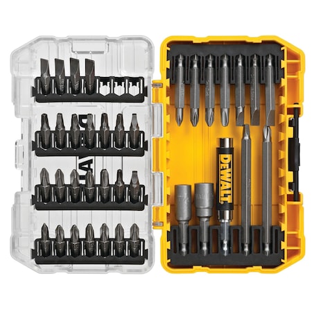 Black+Decker MAGNETIC SCREWDRIVER BIT SET WITH TOUGH CASE, 37 PIECES, STEEL DW2163