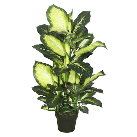 Vickerman Dieffenbachia Everyday Tree with Pot-Green White - 40 in. TA170201