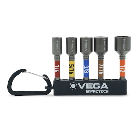 Vega Impactech Mag Nutsetter x 2-9/16 in Carabiner Set - 5pc T165MNCS5